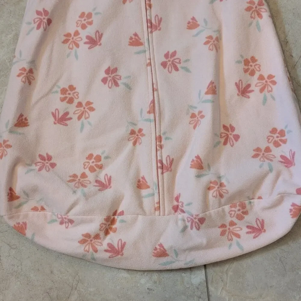 Carter's Girls Floral Pink Fleece Sleep Sack - 3-6 Months